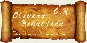 Olivera Mihaljica vizit kartica